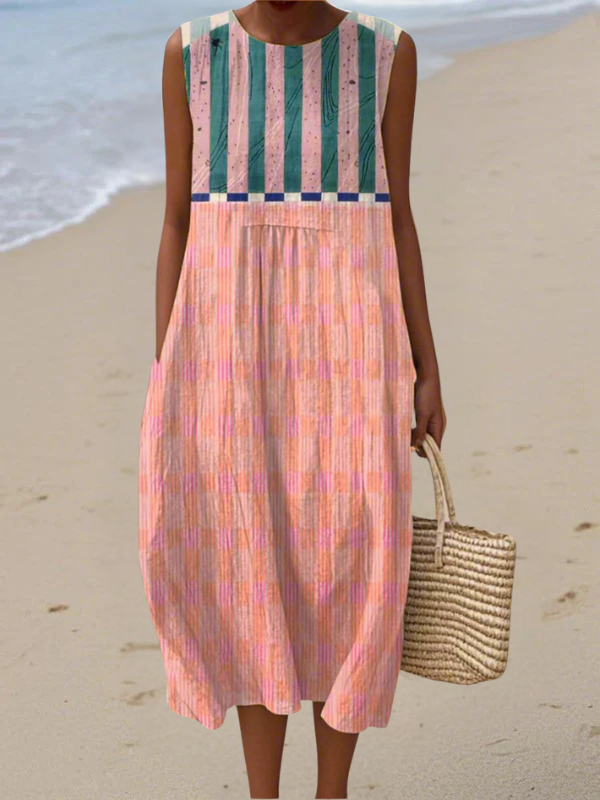 SLEEVELESS MIDI DRESS