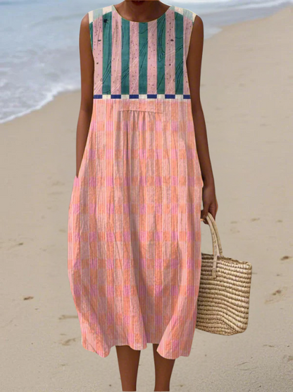 SLEEVELESS MIDI DRESS