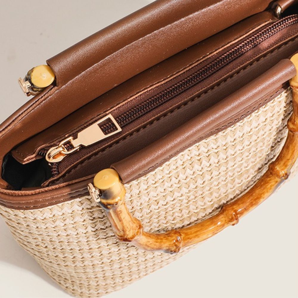 Bolso Fabiola | Rafia y Piel