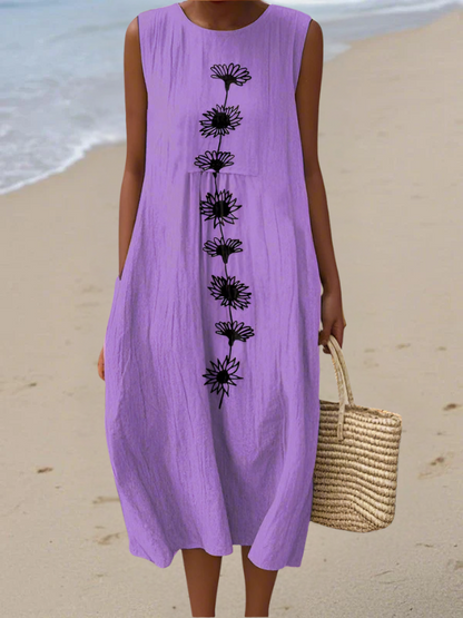SLEEVELESS MIDI DRESS