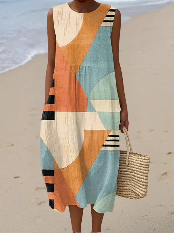 SLEEVELESS MIDI DRESS