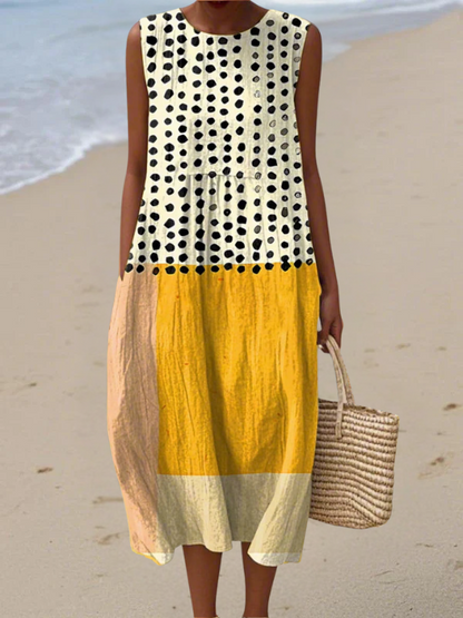 SLEEVELESS MIDI DRESS