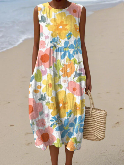 SLEEVELESS MIDI DRESS