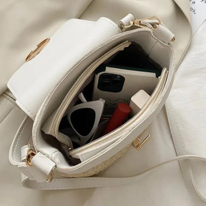 Bolso Noa | Rafia y Piel