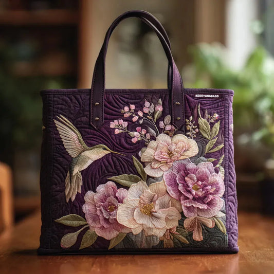 Bolso Artesanal - Colibríes y Orquídeas