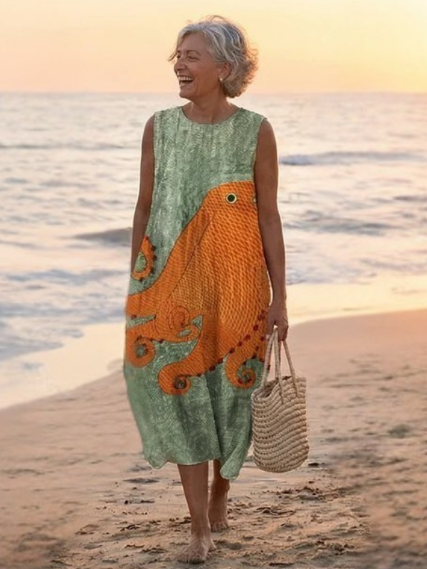 Giulia | Vestido Midi Oceanico