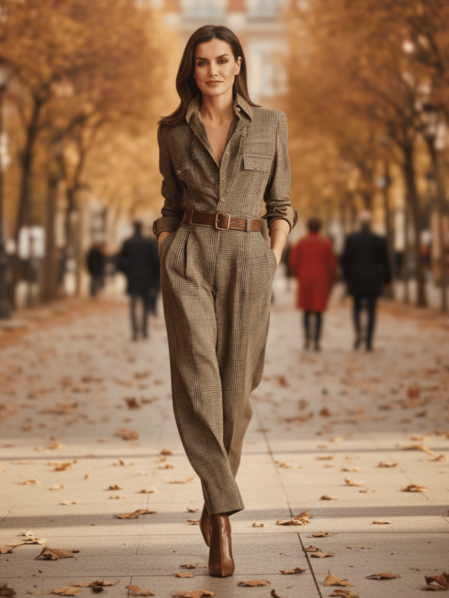 Letizia | Checkered jumpsuit with details