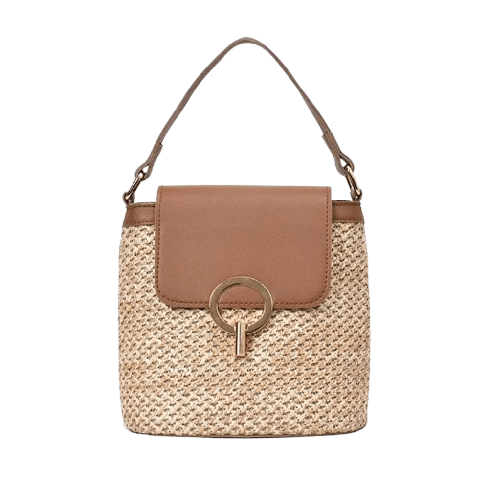 Bolso Noa | Rafia y Piel