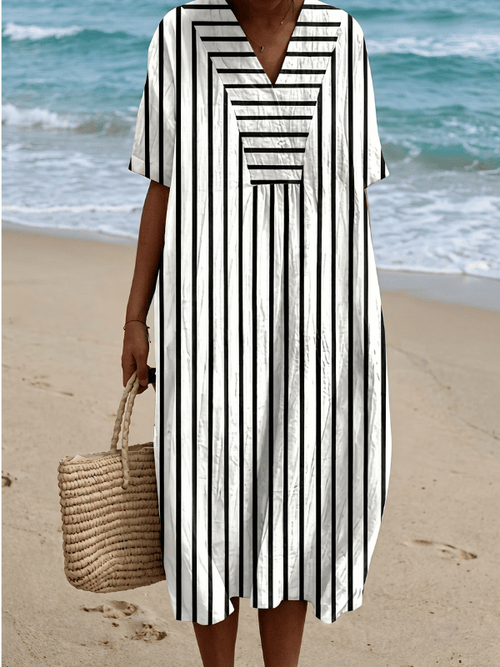 Rosa | Vestido Midi Lineal