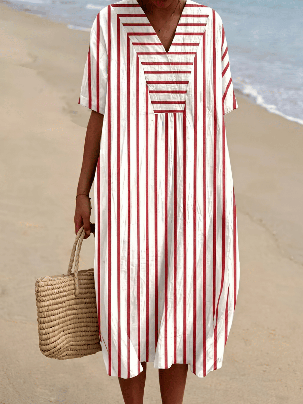 Rosa | Vestido Midi Lineal