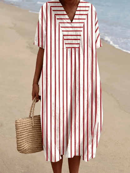 Rosa | Vestido Midi Lineal