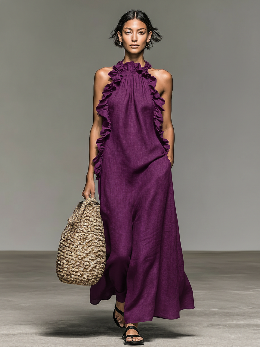 Lora | Abito Maxi con Tasche