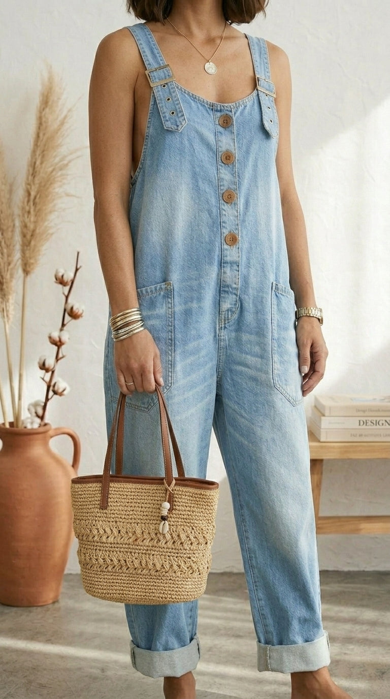 Pilar Peto Vintage Azul Tirantes Ajustables