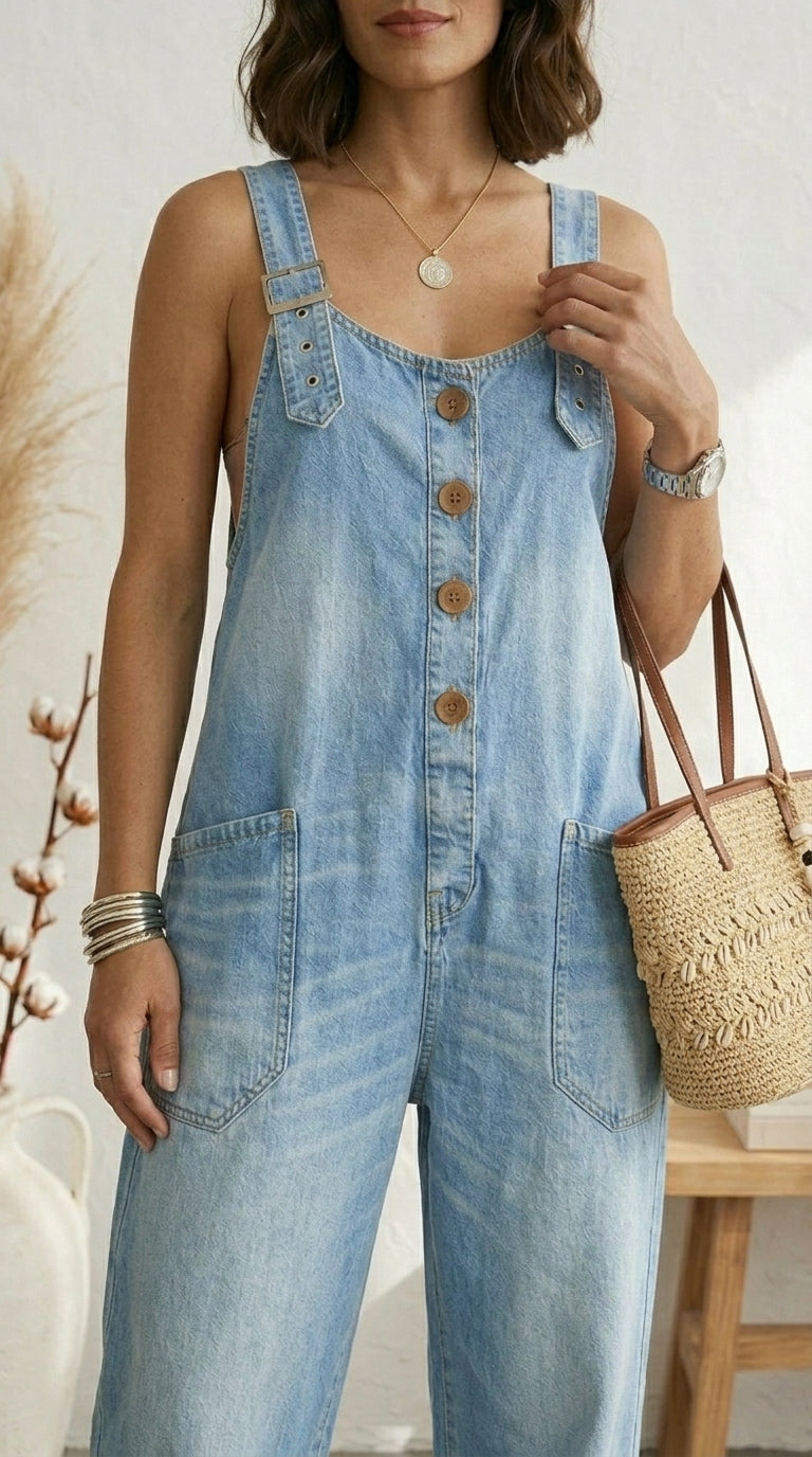Pilar Peto Vintage Azul Tirantes Ajustables
