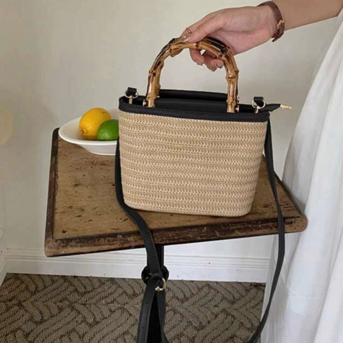 Bolso Fabiola | Rafia y Piel