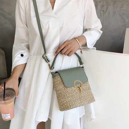 Bolso Noa | Rafia y Piel
