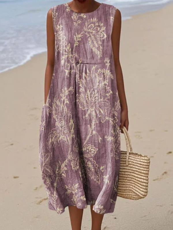 SLEEVELESS MIDI DRESS