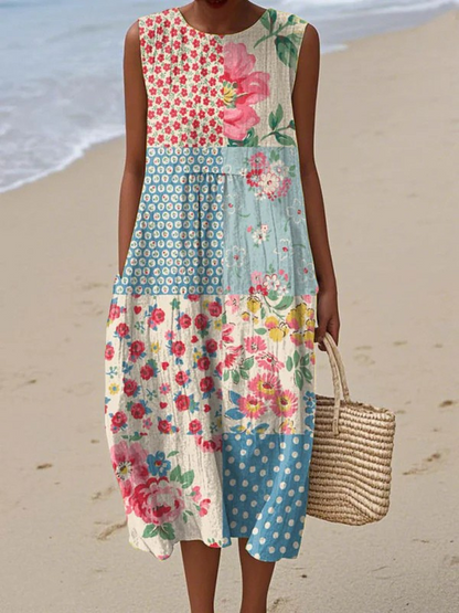 SLEEVELESS MIDI DRESS