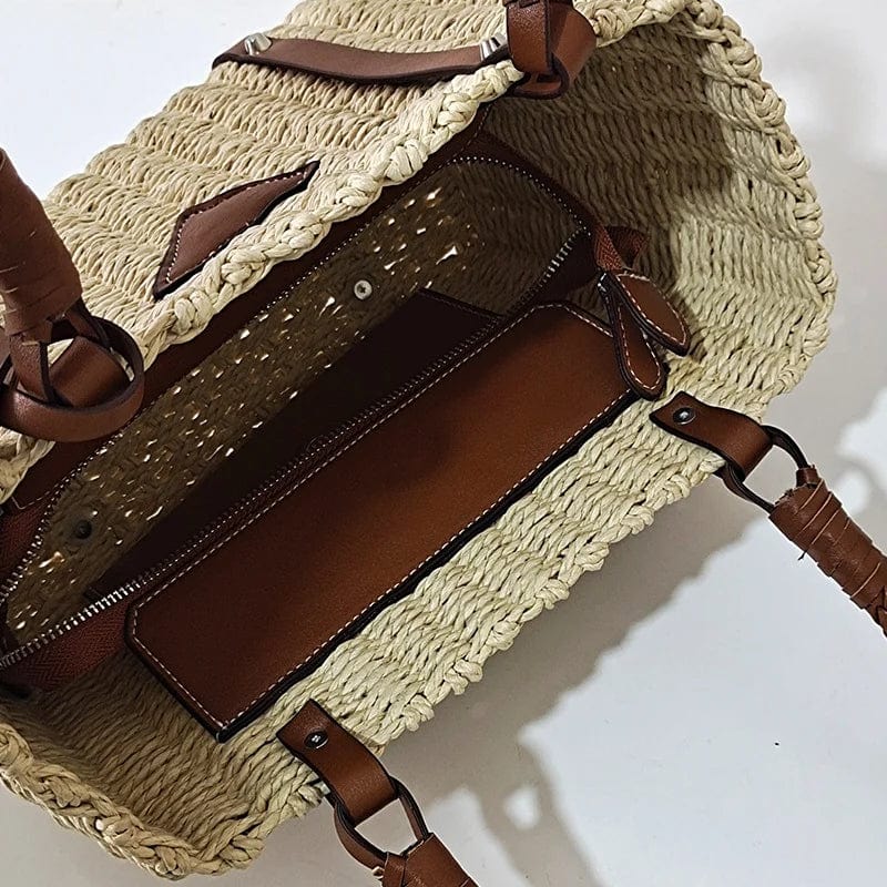 Bolso Sabrina | Rafia y Piel