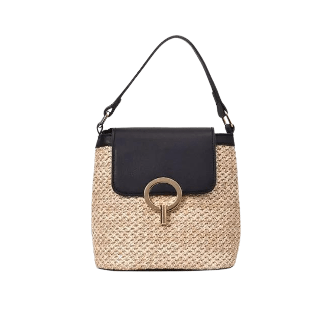Bolso Noa | Rafia y Piel