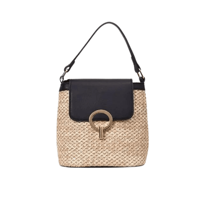 Bolso Noa | Rafia y Piel