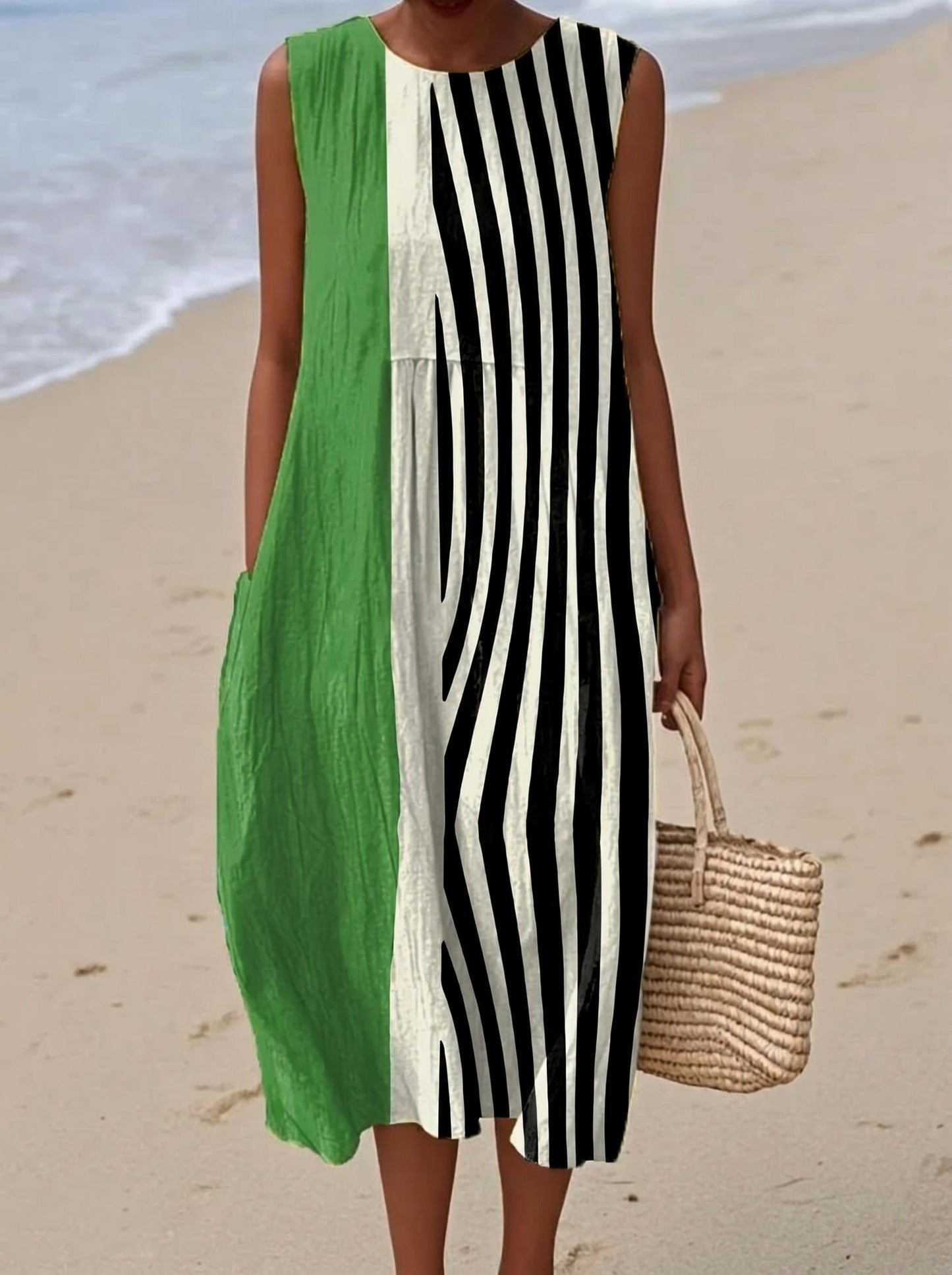 Iris | Vestido Midi Rayas