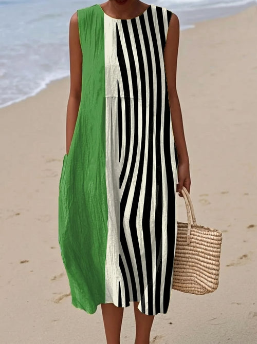 Iris | Vestido Midi Rayas