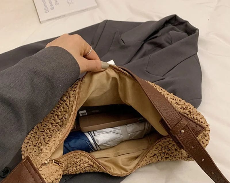 Bolso Dalia | Rafia y Piel